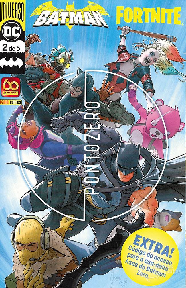 Batman Fortnite ponto zero com código edições 1, 2, 3, 4, 5, 6 HQ DC Panini