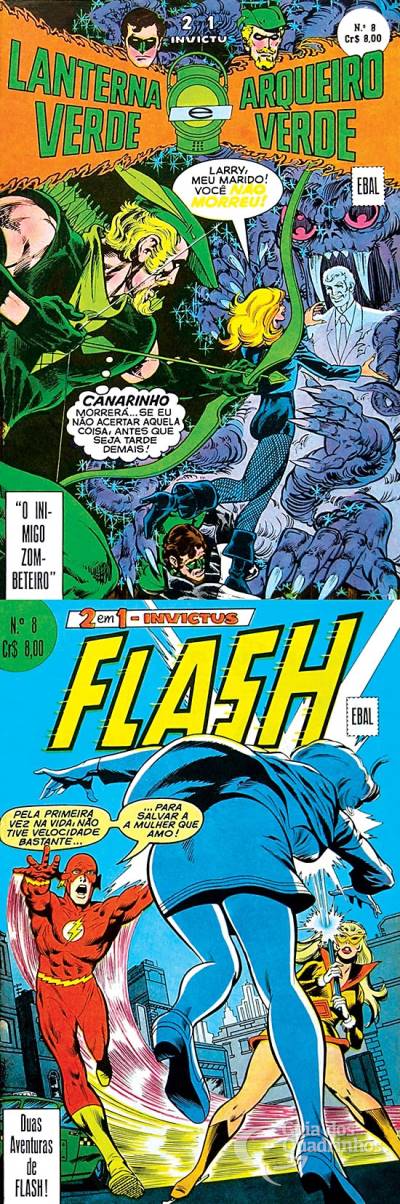 Lanterna Verde e Arqueiro Verde & Flash (Invictus 2 em 1) n° 8 - Ebal