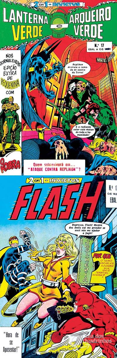 Lanterna Verde e Arqueiro Verde & Flash (Invictus 2 em 1) n° 17 - Ebal