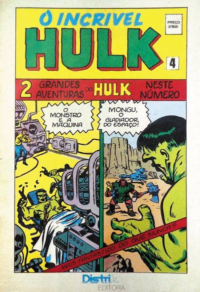 Incrível Hulk, O   n° 4 - Distri Editora