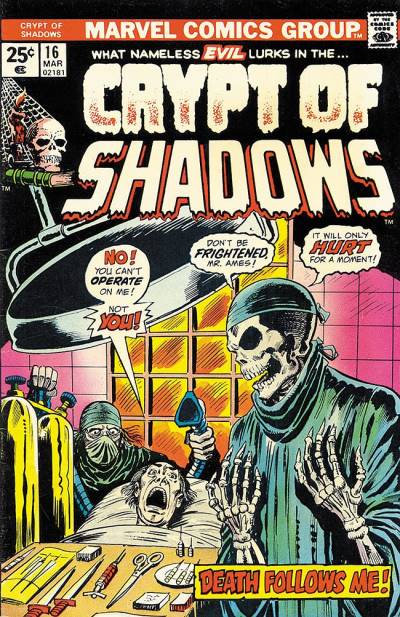 Crypt of Shadows (1973)   n° 16 - Marvel Comics